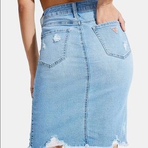 guess naomi denim skirt